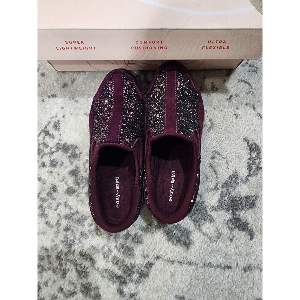 Easy Spirit New in Box Traveltime 600 Women's Purple Glitter Slip on Mule 6.5M - Picture 6 of 10